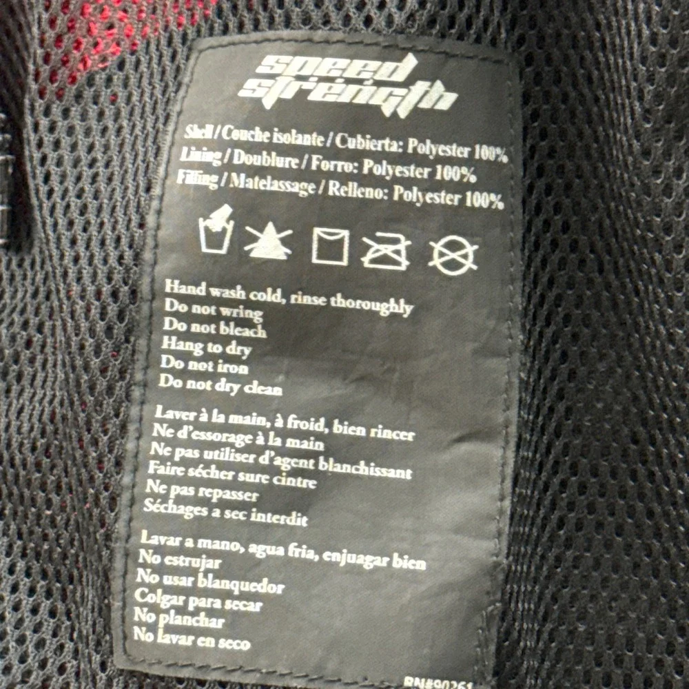 Men's Speed And Strength Armored Motorcycle Mesh Jacket With Protective Gear L